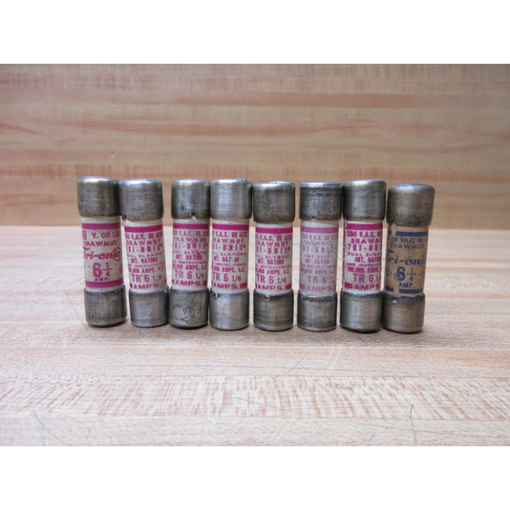 Gould Shawmut Ferraz TR-6-14 Mersen Fuse TR614 (Pack of 8) - New No Box