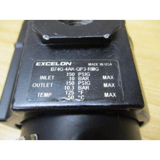 Norgren Excelon B74G-4AK-QP3-RMG FilterRegulator B74G4AKQP3RMG - Used