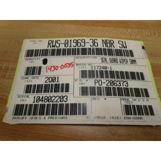 Seal-Guard RWS-01969-36 NBR SW 50MM Wiper RWS-1.969-36-NBR-SW - New No Box