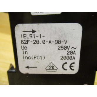 Airpax IELR1-1-62F-20.0-A-90-V 20A Circuit Breaker IELR1162F200A90V Chipped - Used