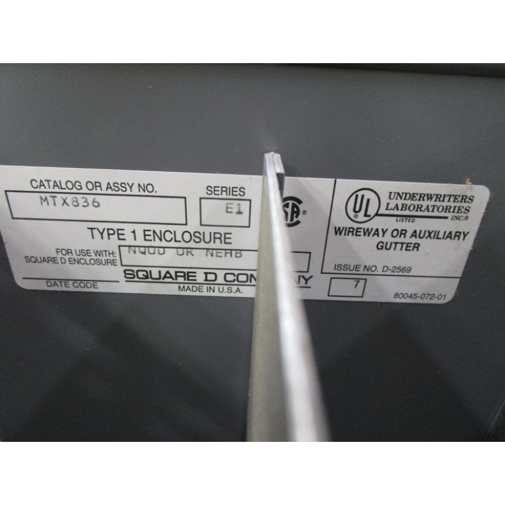 Square D Ruling Type Square D MTX836 Panel Board Type 1 Enclosure