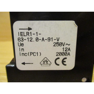 Airpax IELR1-1-63-12.0-A-91-V 12A Circuit Breaker IELR1163120A91V - Used