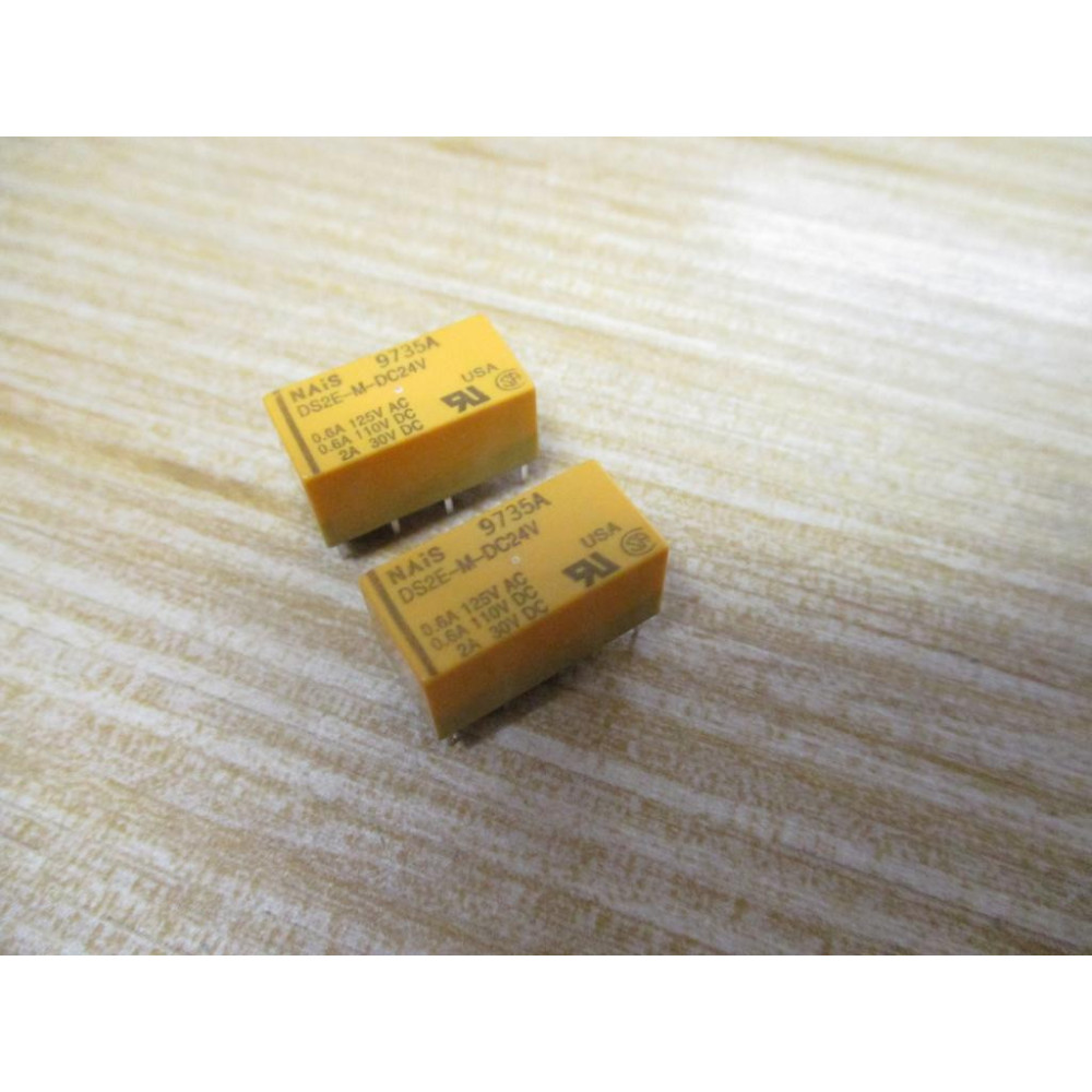 NAiS DS2E-M-DC24V Relay DS2EMDC24V (Pack of 2) - New No Box