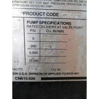 Enerpac PEM8418C Hydraulic Pump & Motor - Used
