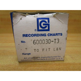 Graphic Controls 600030-T3 Recording Charts 600030T3