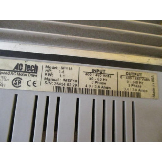 Lenze SF415 AC Tech SCF Series Drive Manual: IMSF10 - Used