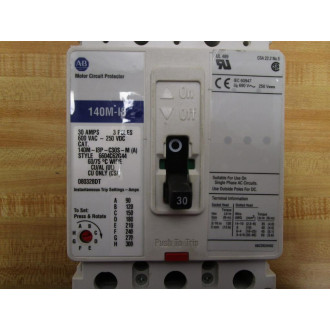 Allen Bradley 140M-I8P-C30S-M Circuit Breaker 140MI8PC30SM - New No Box