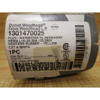 Daniel Woodhead 26W74 Receptacle Plug 1301470025