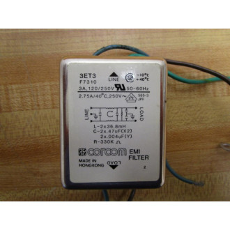 Corcom 3ET3 EMI Filter F7310 Mounted Never Used - New No Box