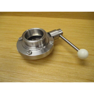 Flowtech 2-12" Sanitary Butterfly Valve - New No Box