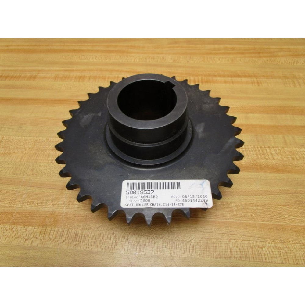 E.G. C14-18-37E Roller Chain Sprocket WKeyway C141837E - New No Box