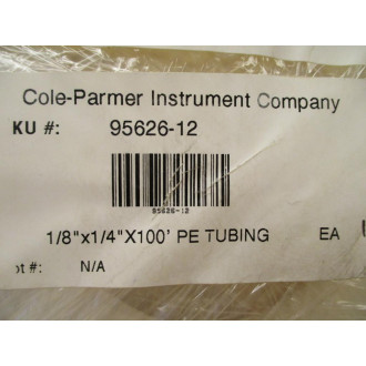 Cole-Parmer 95626-12 PE Tubing 9562612 18" ID x 14" OD x 100'