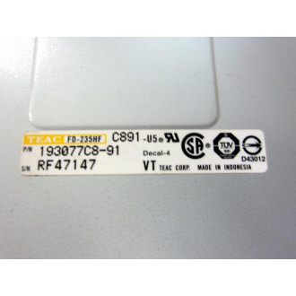 Teac 193077C8-91 3.5" Floppy Disk Drive 193077C891 - Used