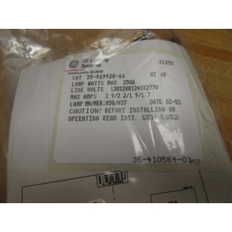 General Electric 35-969920-66 Uniglow, Unimount Ballast Renewal Parts GE