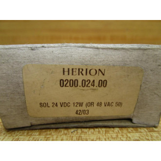Herion 0200.024.00 Coil For Solenoid Valve 020002400