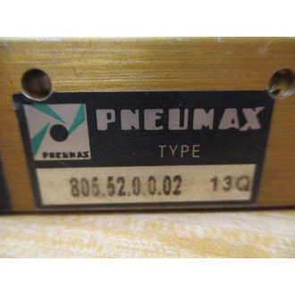 Pneumax 805.52.0.0.02 Solenoid Valve 805520002 - Used
