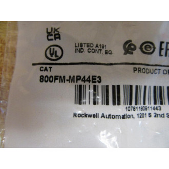 Allen Bradley 800FM-MP44E3 Push Pull Switch