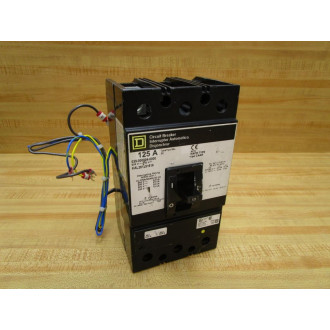Square D KAL261251616 125 Amp Circuit Breaker Interruptor - Used