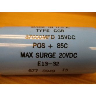 Aerovox M CGR Capacitor 677-8949 37000MFD 15VDC - Used