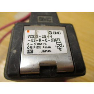 SMC VCS31-2G-4-03-R-Q-X36 Valve VCS312G403RQX36 Coil Only - Used