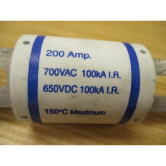 Gould Shawmut Ferraz A70Q200-4 Fuse Cross Ref 6XPL7 - Used