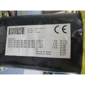 ABB 3HAC 0752-1 Transformer Unit T2 3HAC07521 - Used