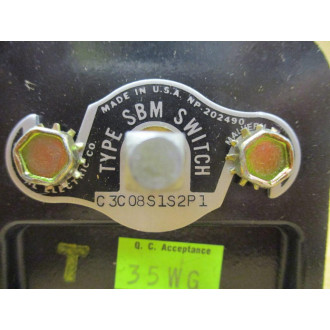 General Electric C3C08S1S2P1 GE Control Switch SBM C3C08S1S2P1 - New No Box
