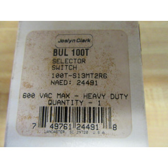 Joslyn Clark 100T-SI3MT2R6 Selector Switch
