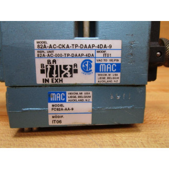 MAC 82A-AC-CKA-TP-DAAP-4DA-9 Valve wFC82A-AA-9 Valve - Used