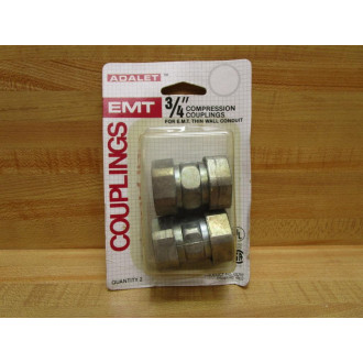 Adalet 02207 EMT 34" Compression Couplings (Pack of 2)