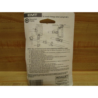 Adalet 02207 EMT 34" Compression Couplings (Pack of 2)