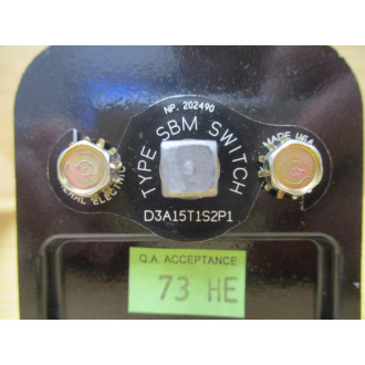General Electric 16SBMD3A15T1S2P1 GE Control Switch D3A15T1S2P1