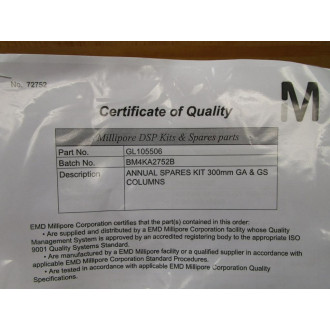 Millipore GL105506 Annual Spares Kit 300mm