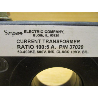 Simpson 37020 Current Transformer - New No Box