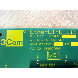 3Com 3C509B-C Etherlink III Network Adapter 3C509BC - Used