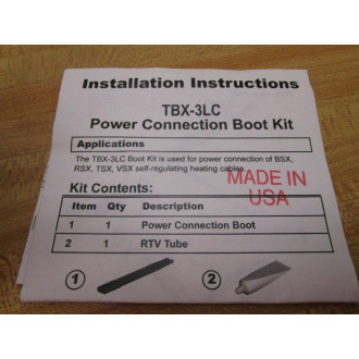 Thermon TBX-3LC Power Connection Boot Kit TBX3LC (Pack of 6)