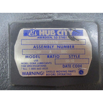Hub City 0220-77776 Right Angle Reducer 022077776 - New No Box Hub City 0220-77776 Right Angle Reducer 022077776 - New No Box