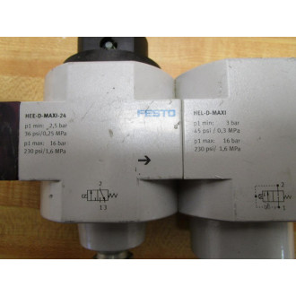 Festo HEE-D-MAXI-24 Valve Soft Start Assembly HEEDMAXI24 - Used