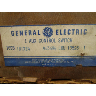 General Electric 16SB1B1X24 GE Aux. Control Switch 943694 L0U