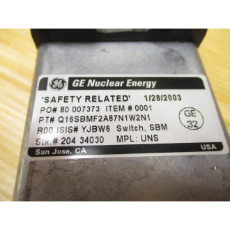 General Electric Q16SBMF2A87N1W2N1 GE Control Switch F2A87N1W2N1 - New No Box