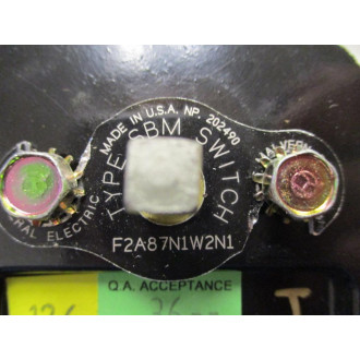 General Electric Q16SBMF2A87N1W2N1 GE Control Switch F2A87N1W2N1 - New No Box