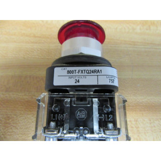 Allen Bradley 800T-FXTQ24RA1 Red Button WO E-Stop Legend