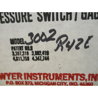 Dwyer 3002 Pressure SwitchGage 3002 RYZE