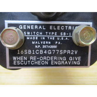 General Electric 16SB1CB4G77SPR2V GE Control Switch - New No Box