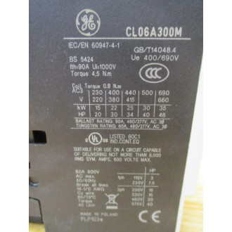 General Electric CL06A311M1 GE Magnetic Contactor