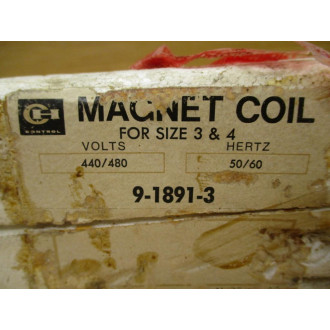 Cutler Hammer 9-1891-3 Coil 440480V 5060Hz 1891-3