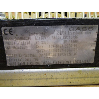 Gass 55179 Transformer 00262617 - Used