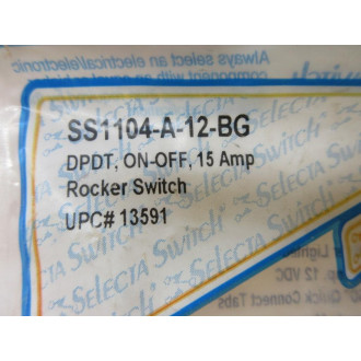 Selecta Switch SS1104-A-12-BG Carling Rocker Switch 13591