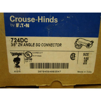 Crouse - Hinds 724DC Eaton 38" ZN Angle SQ Connector (Pack of 39)