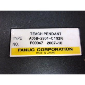 Fanuc A05B-2301-C192R Teach Pendant A05B2301C192R Enclosure Only wHDW - Used